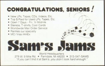 Sams Jams - 1990 Ferndale High School Yearbook (newer photo)